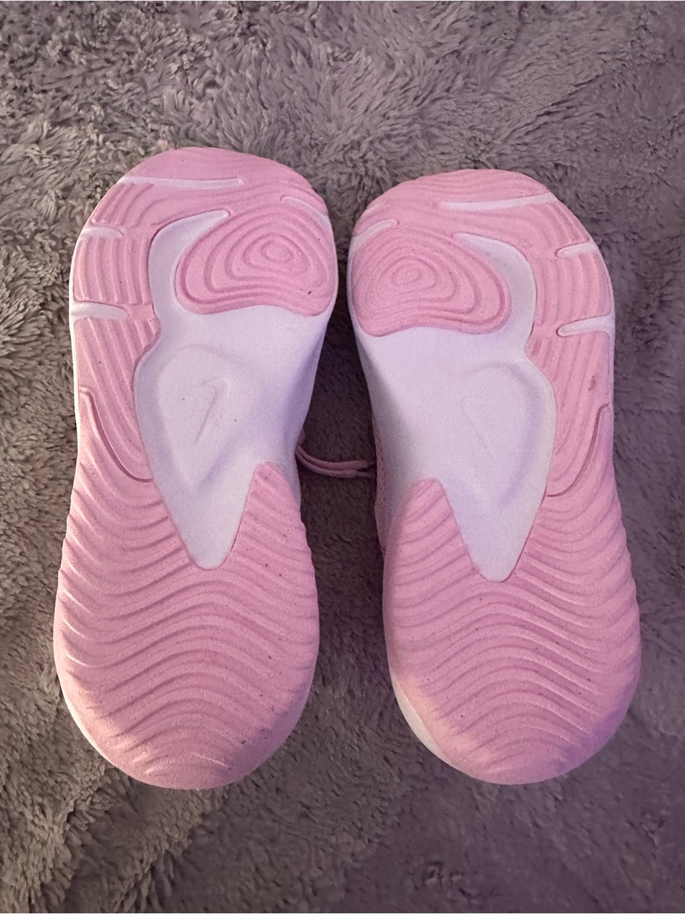 Nike Women’s Light Pink Athletic Sneakers with Maroon Swoosh - Picture 3 of 4